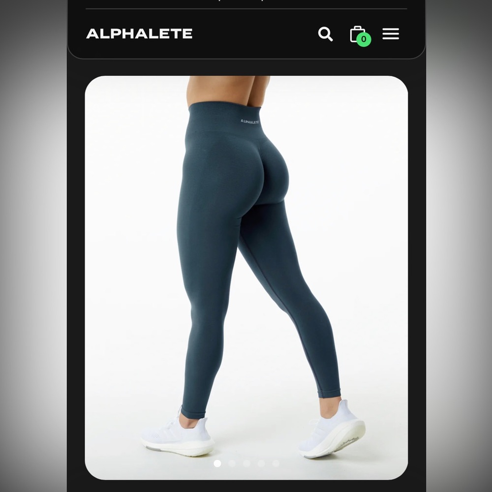 Alphalete High-Waist Seamless Leggings in Deep Teal